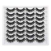 Pestañas falsas JIMIRE 16 pares, volumen esponjoso para ojos más expresivos y naturales.