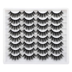 Pestañas falsas JIMIRE 16 pares, volumen esponjoso para ojos más expresivos y naturales.