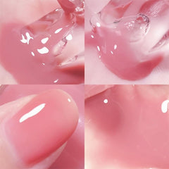 COSMOO Nude Nail Polish tono durazno rosado, color translúcido para uñas naturales.