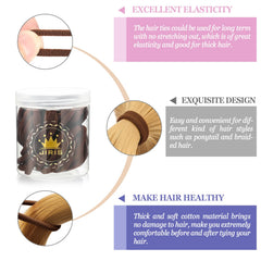 Ligas de cabello marrón sin costuras JIRIS, ideales para peinados diarios.