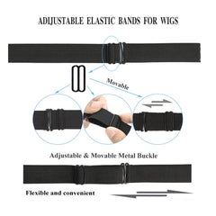 Compatibilidad con varios estilos de peluca gracias a la elasticidad de JIUSERLU.