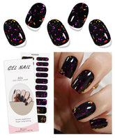 Uñas con pegatinas gel jmeowio en tono púrpura, look duradero
