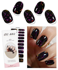 Uñas con pegatinas gel jmeowio en tono púrpura, look duradero