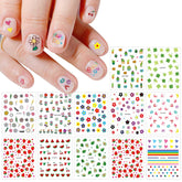 JMEOWIO pegatinas arcoiris para uñas, color vivo y aplicación rápida