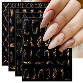 jmeowio: uñas con diseño mármol de 9 hojas para acabado elegante y rápido