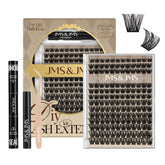 JMS&JMS Lash Clusters Kit: kit DIY para crear pestañas en casa, cómodo y práctico.