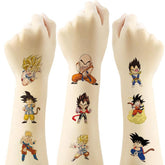 Set de tatuajes Dragon Ball de JMYUJX, 40 hojas, ideal para fiestas.