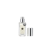 Jo Malone Wood Sage & Sea Salt deluxe sample bottle close-up for travel-friendly fragrance discovery