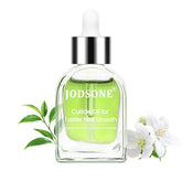 JODSONE aceite de cutícula en botella con gotero para uso diario.