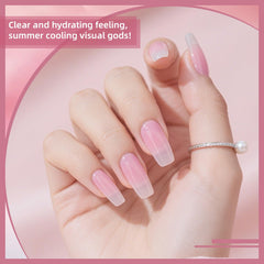 JODSONE: botellas de gel translúcido para uñas con estilo.