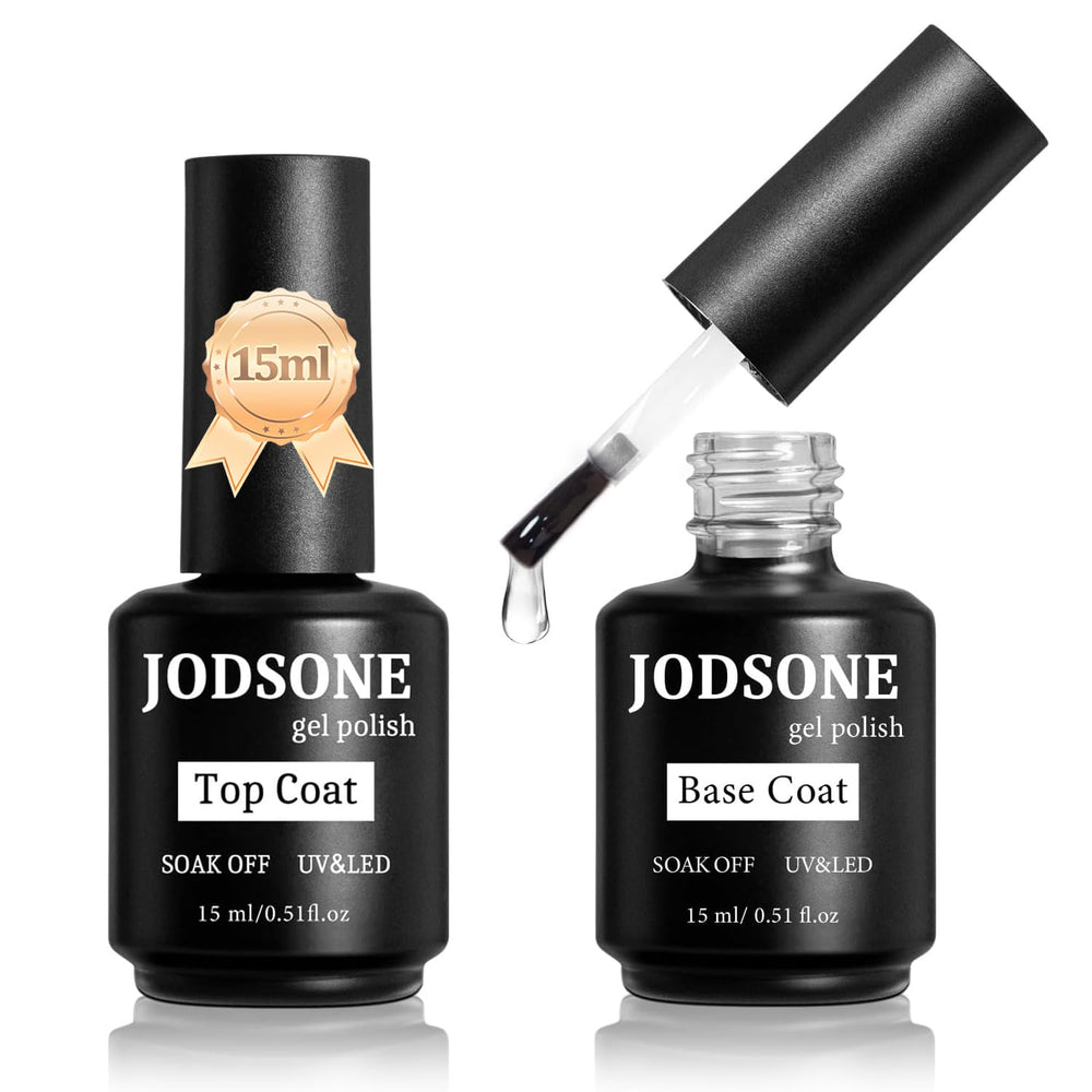 JODSONE capa-base en botella para manicuras duraderas.