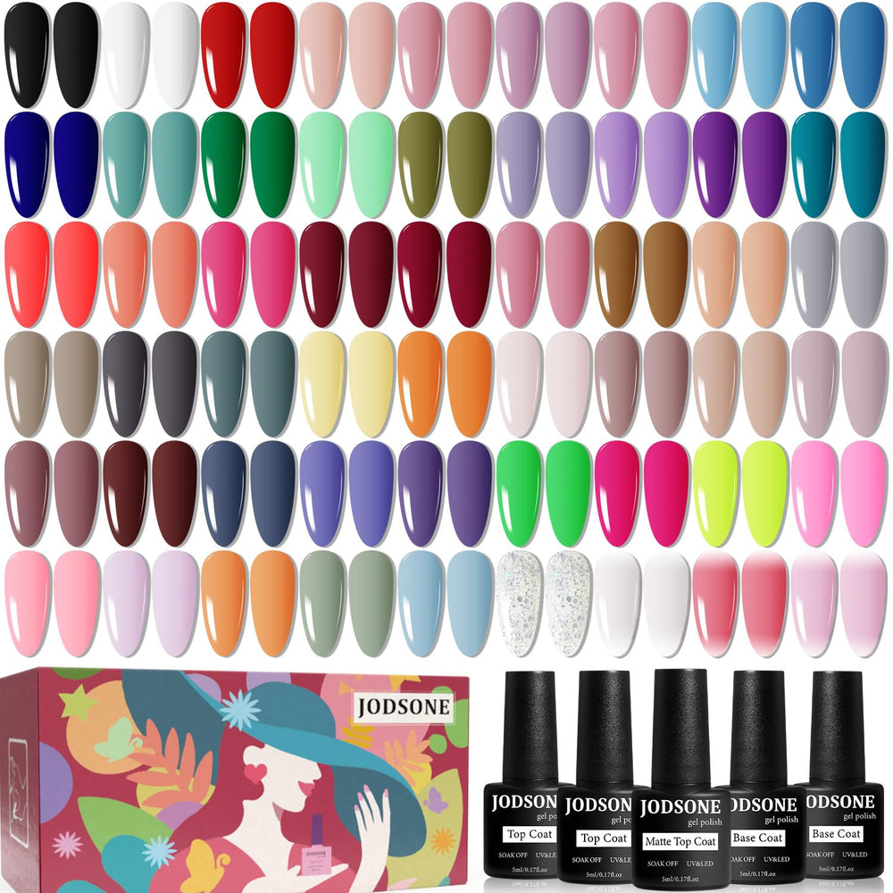 Conjunto JODSONE de esmalte gel para uñas, 60 piezas, manicura en casa.