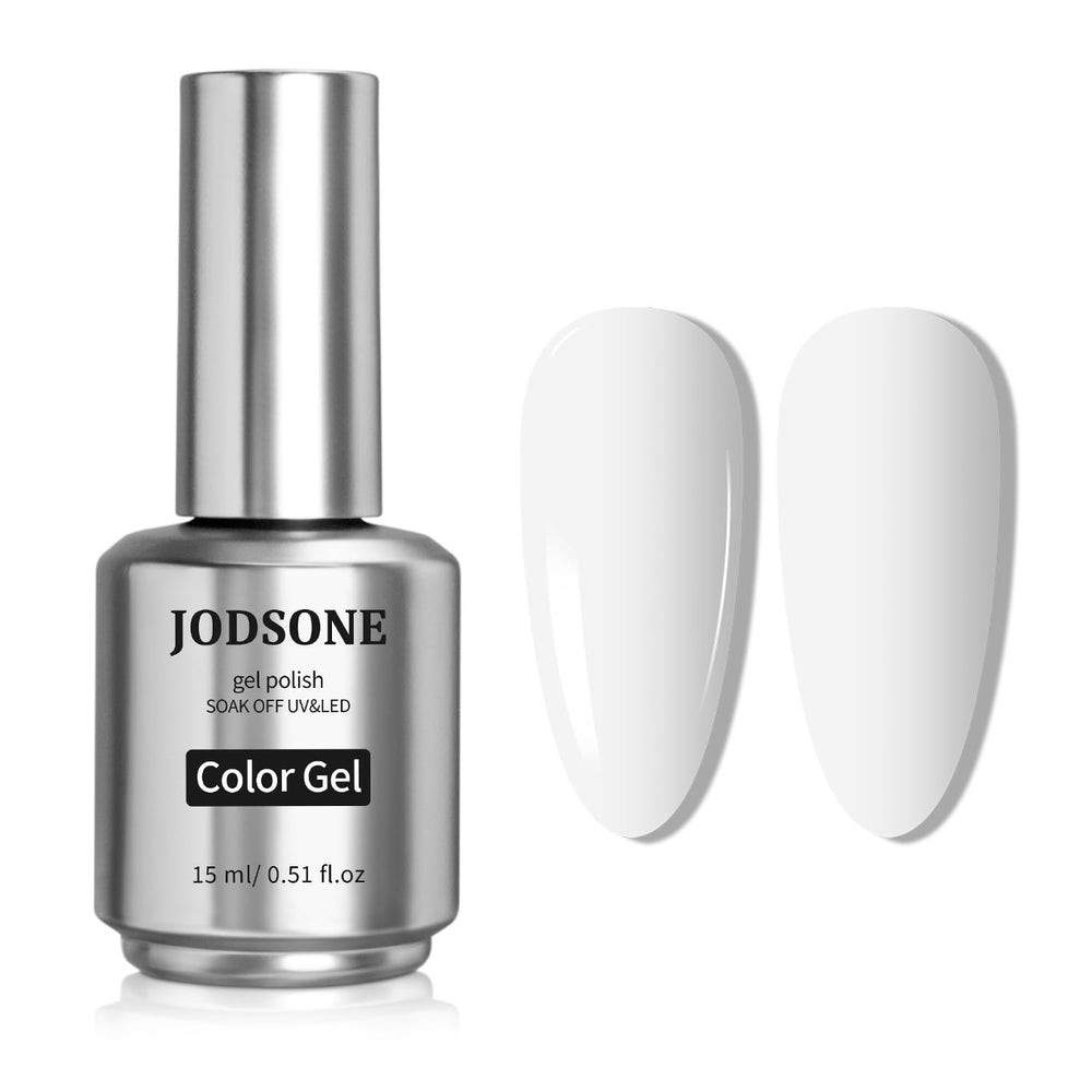 Esmalte gel blanco de JODSONE 15 ml para uñas con cobertura uniforme