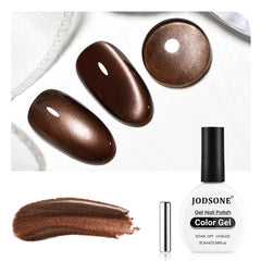 JODSONE gel ojo de gato marrón oscuro, color intenso y brillo duradero.