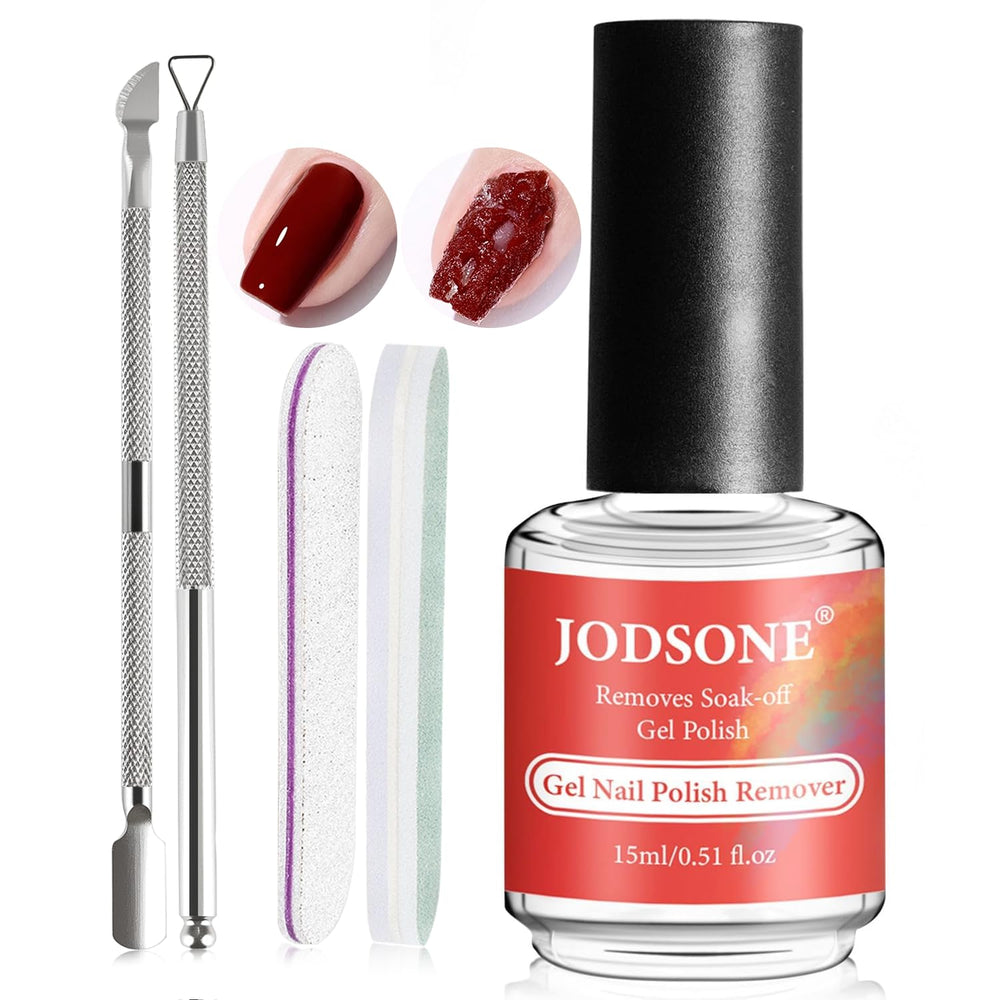 JODSONE quitaesmalte gel en botella 15 ml para retirar gel en casa rápidamente