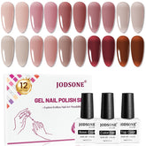 El set de gel jelly de JODSONE con 12 piezas para uñas en casa.