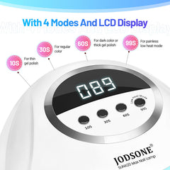 JODSONE con 72 diodos LED para curado uniforme de gel.