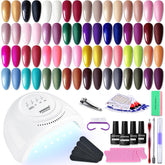 JODSONE: conjunto inicio de gel para uñas, variedad de colores y herramientas incluidas.
