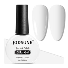 Esmalte gel blanco de JODSONE en botella de 10 ml con acabado elegante
