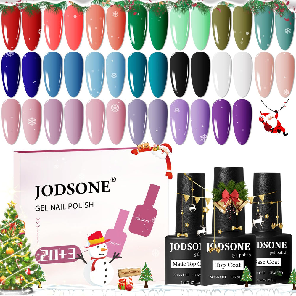 JODSONE Gel Nail Set con colores brillantes para manicura creativa.