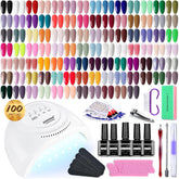 JODSONE kit-vernis-gel 95 bouteilles, palette variée pour looks maison faciles.