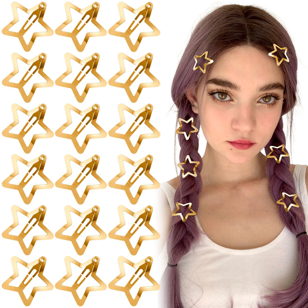 Joez Wonderful ganchos de pelo estrella dorada con agarre seguro para peinados diarios