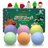 JoFAN bomba de baño navidad, paquete de seis, ideal como regalo festivo.