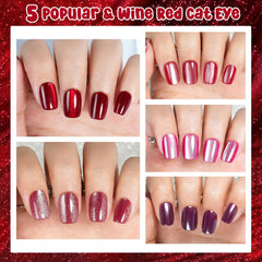 Ongles courts carrés rouges, gel doux et flexible par Jofay Fashion.