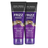 John Frieda crema de retoque, botella frontal, controla el encrespamiento.