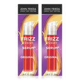 John Frieda Frizz Ease Original Serum bottle showing frizz control and shine