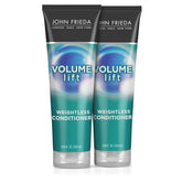 John Frieda Volume Lift conditioner bottle highlighting lightweight fullness
