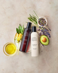John Masters Organics conditionneur profond lavande-avocat, démonstration démêlage sur longueurs.