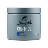 JOHNNY B. Control gel sin alcohol, botella visible, fijación fuerte para todo tipo de cabello.