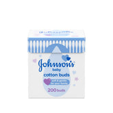 Johnson's Baby palitos de algodón, 200 unidades, limpieza suave entre dedos del bebé