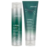 Botella de champú JoiFULL con volumen ligero para cabello fino.