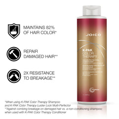 Joico K‑PAK Color Therapy textura: espuma cremosa que cuida el color.