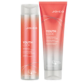Joico YouthLock champú, botella equilibrio, limpieza suave que cuida el cabello.