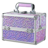 Joligrace maletín maquillaje morada brillante exterior, ideal para viaje