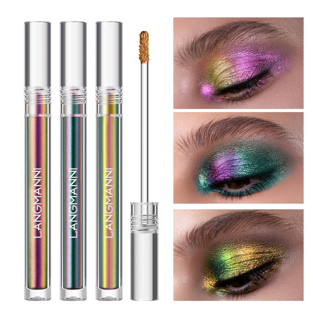 Jolilab Liquid Chameleon Eyeshadow Peacock Glow swatch for bold, long-lasting iridescent lids
