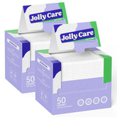 Jolly Care toallas desechables para rostro, paquete de 50, limpieza suave y rápida.