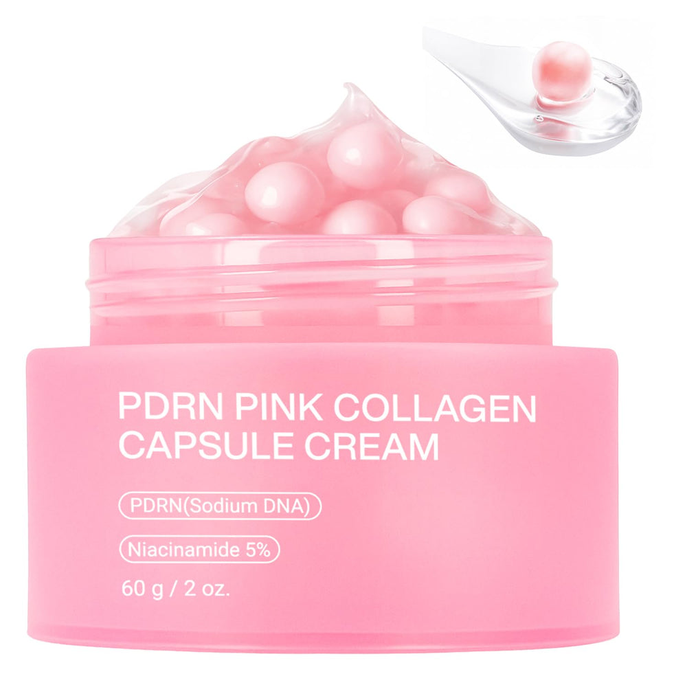 Cápsulas rosadas de Jorceray PDRN para crema facial nutritiva que hidrata