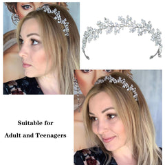 Diadema Jorsnovs para novia, brillo elegante y acabado suave.