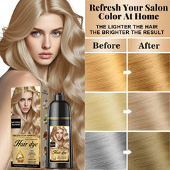 Joyful Young champú-tinte con ingredientes activos naturales para tono duradero.