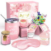 Joyvella vaso de vino para regalo spa con rosas, momento de relajación.