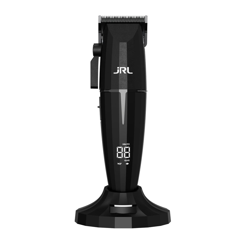 JRL Onyx FF2020c-B, cortadora sin cable para cortes precisos en barbería profesional.