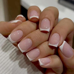 Jsiallye uñas pegables reutilizables en tono lechoso con acabado glaseado