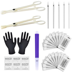 Judero kit de perforación con agujas mixtas 12G–20G para varios diámetros.