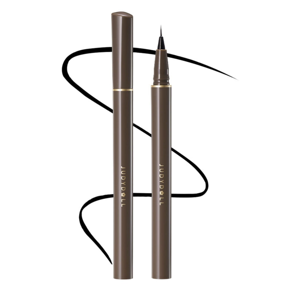 JUDYDOLL Ultra-Fine Eyeliner with precision tip enables sharp wing lines for a refined look.