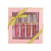 Brillos labiales Juicy Couture con empaque lujoso, ideal para regalo.