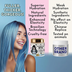 Jumybee BTX Hair Mask texture application captures the smooth, frizz-control potential.